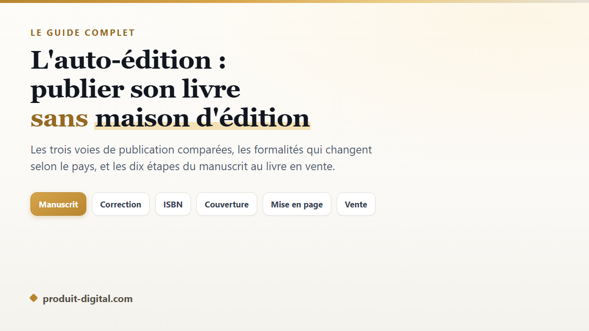 L'auto-édition : le guide complet pour publier sans maison d'édition