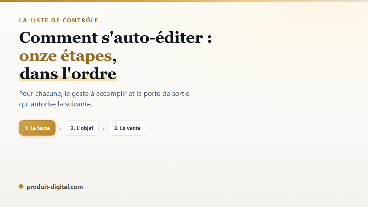 Comment s'auto-éditer : le parcours complet, étape par étape